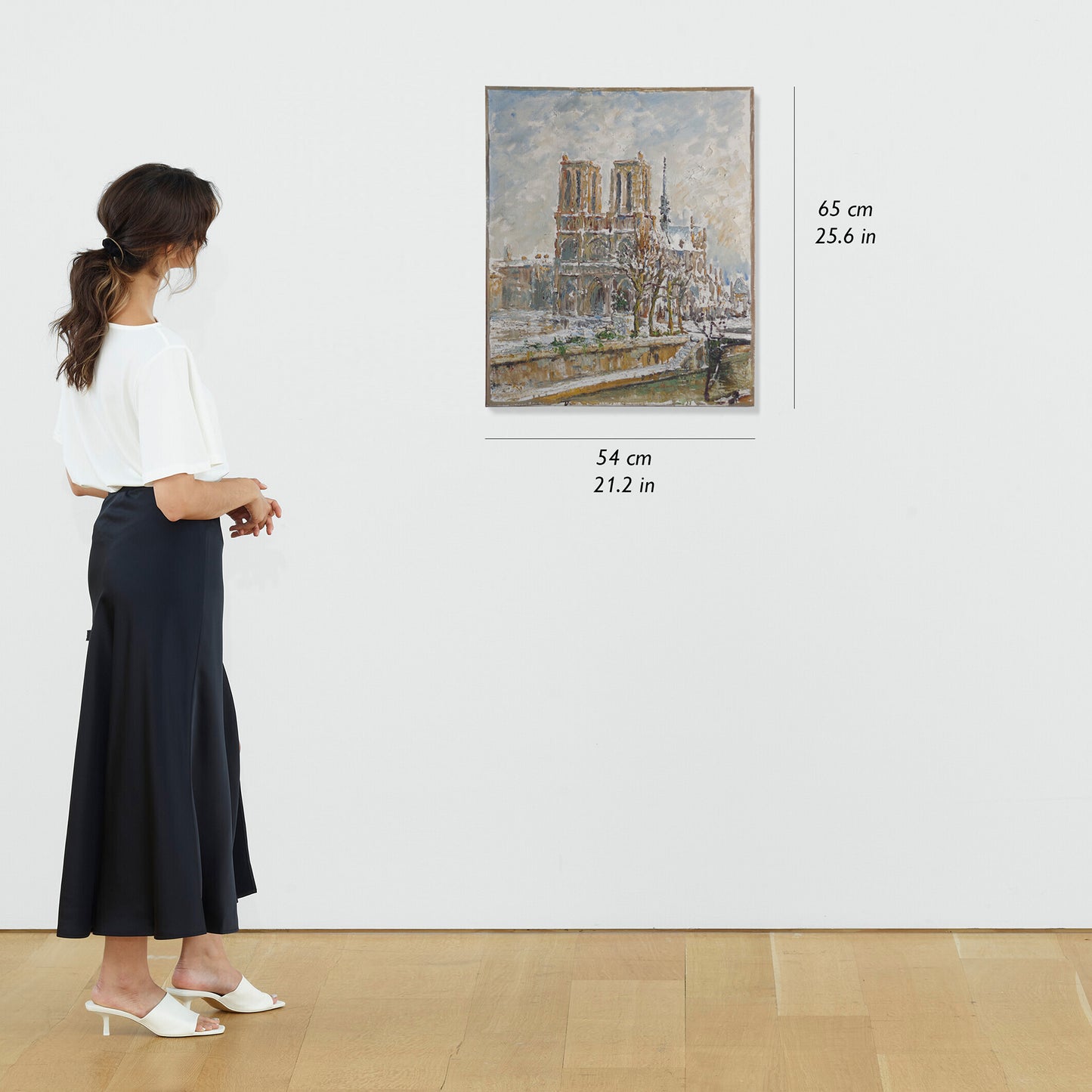 Notre Dame de Paris. Huile sur toile. Fernand LAVAL (1886-1966)