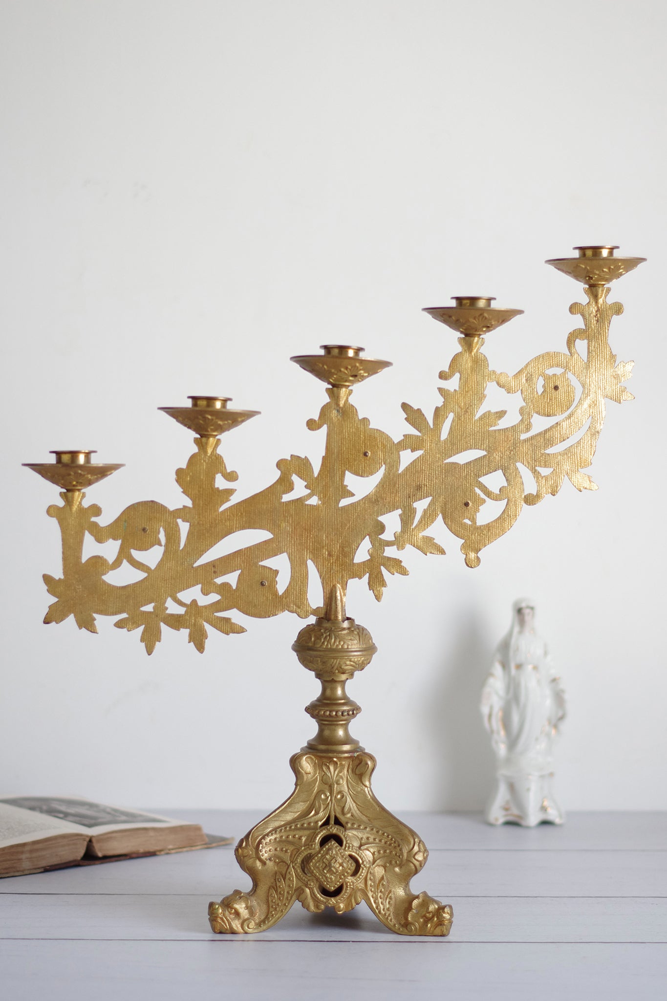 Antique bronze chandelier from the 19th century
