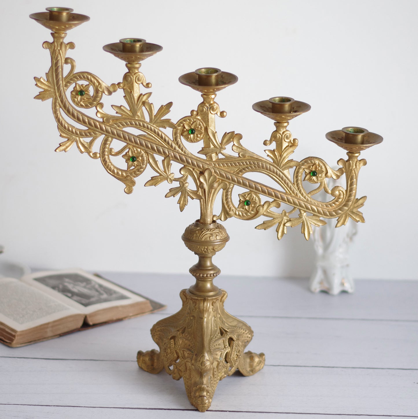 Antique bronze chandelier from the 19th century