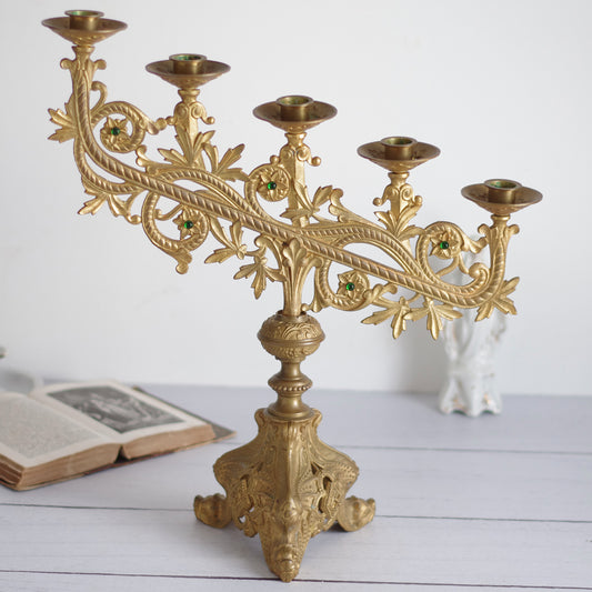 Chandelier en bronze antique du 19ème siècle