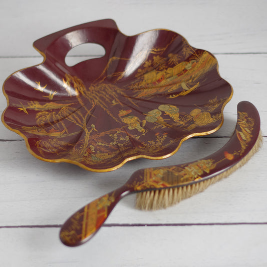 Ramasse-miettes époque Napoléon III. Décor Japonisant