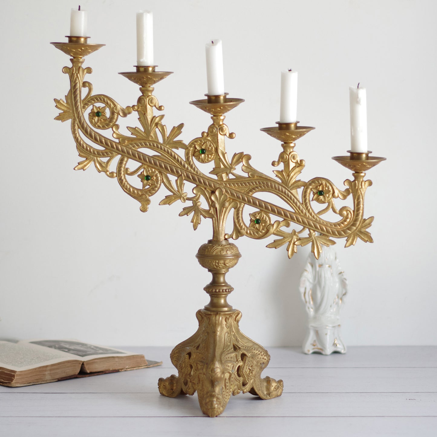 Antique bronze chandelier from the 19th century
