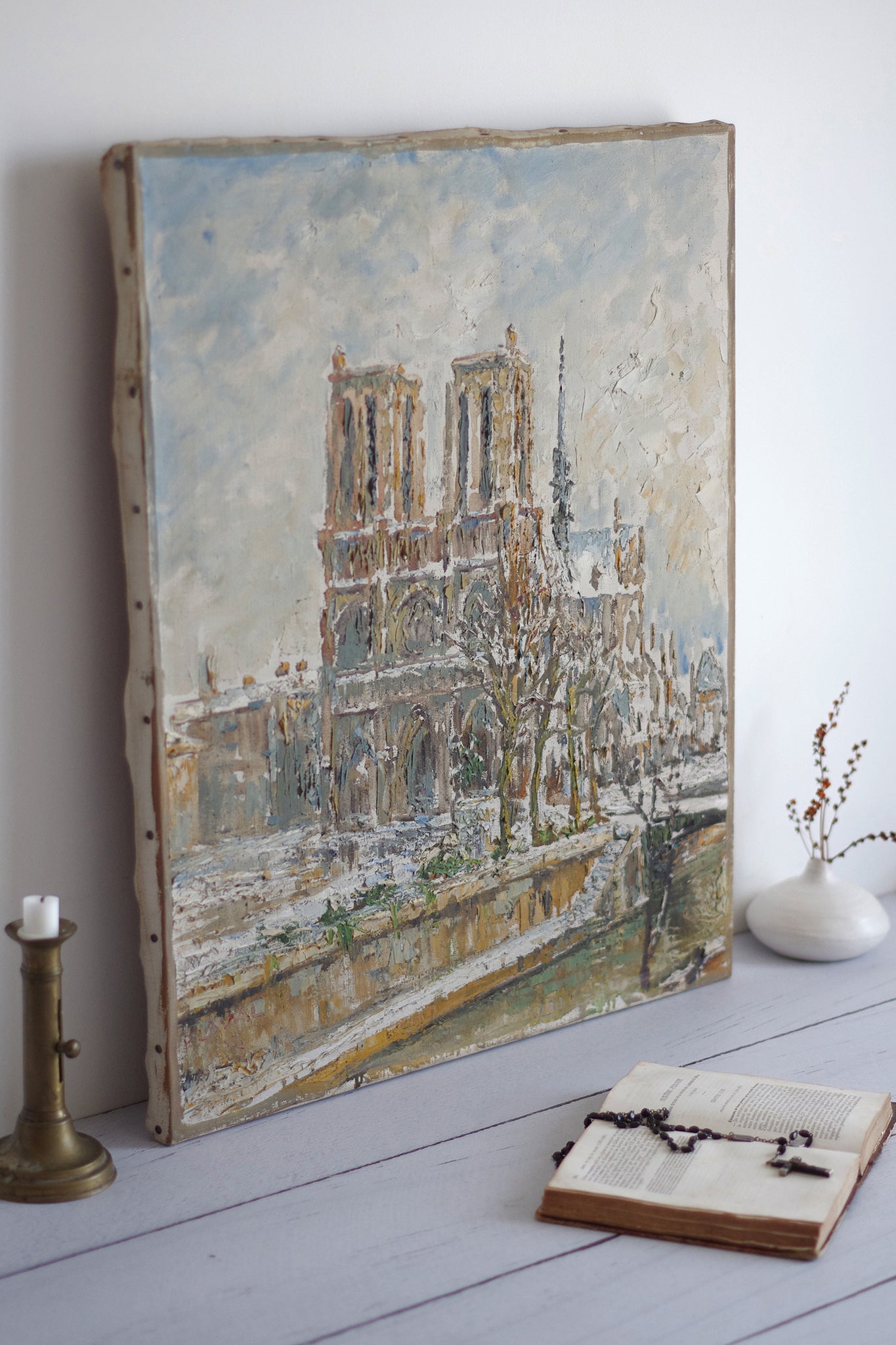 Notre Dame de Paris. Huile sur toile. Fernand LAVAL (1886-1966)