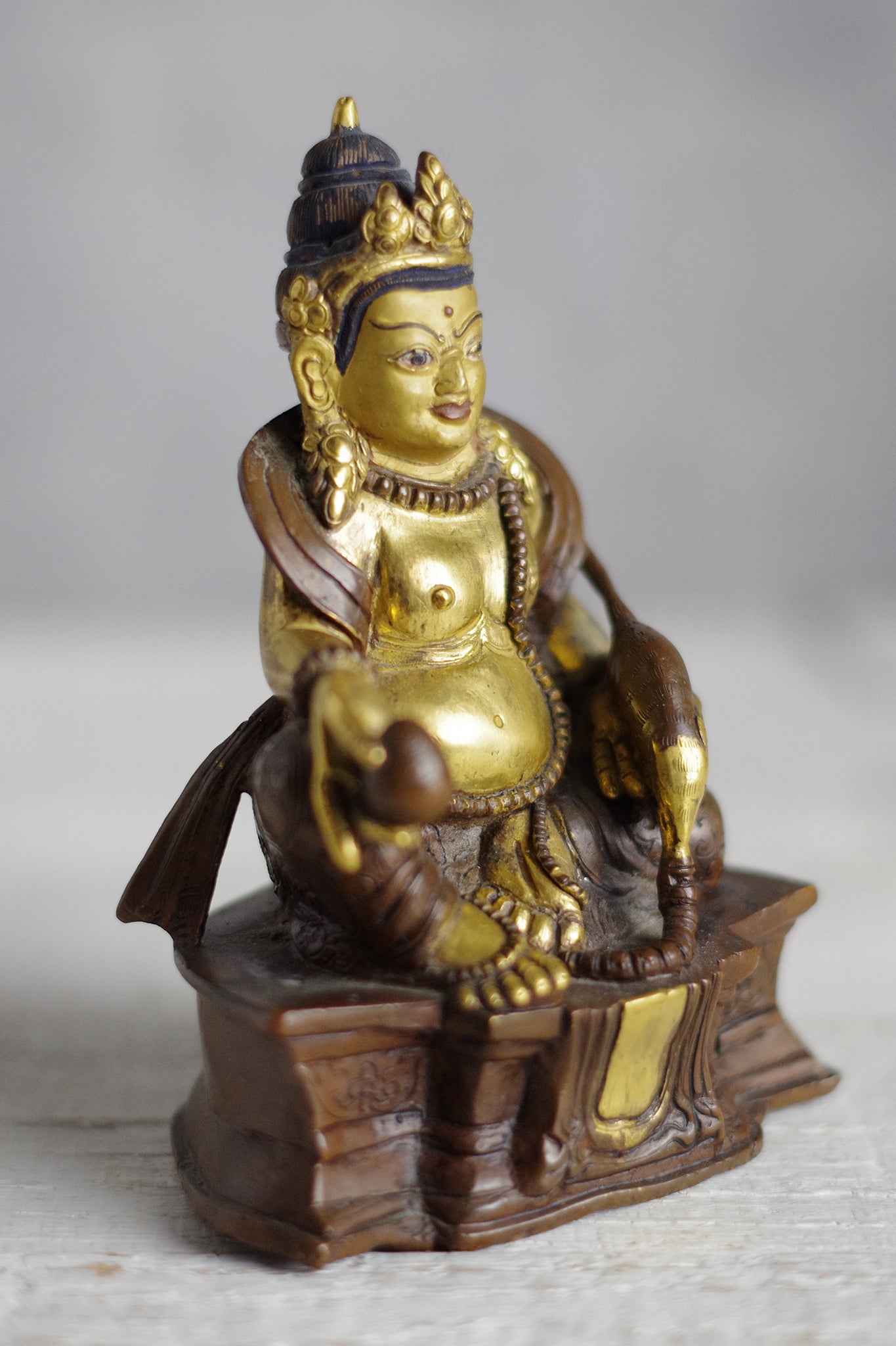Statuette Boudhiste de Jambhala . Tibet