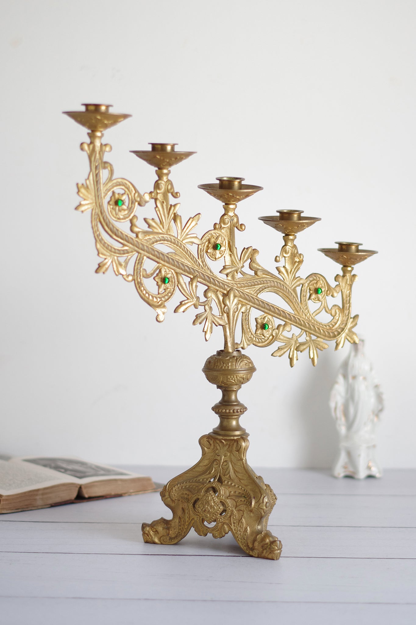 Antique bronze chandelier from the 19th century
