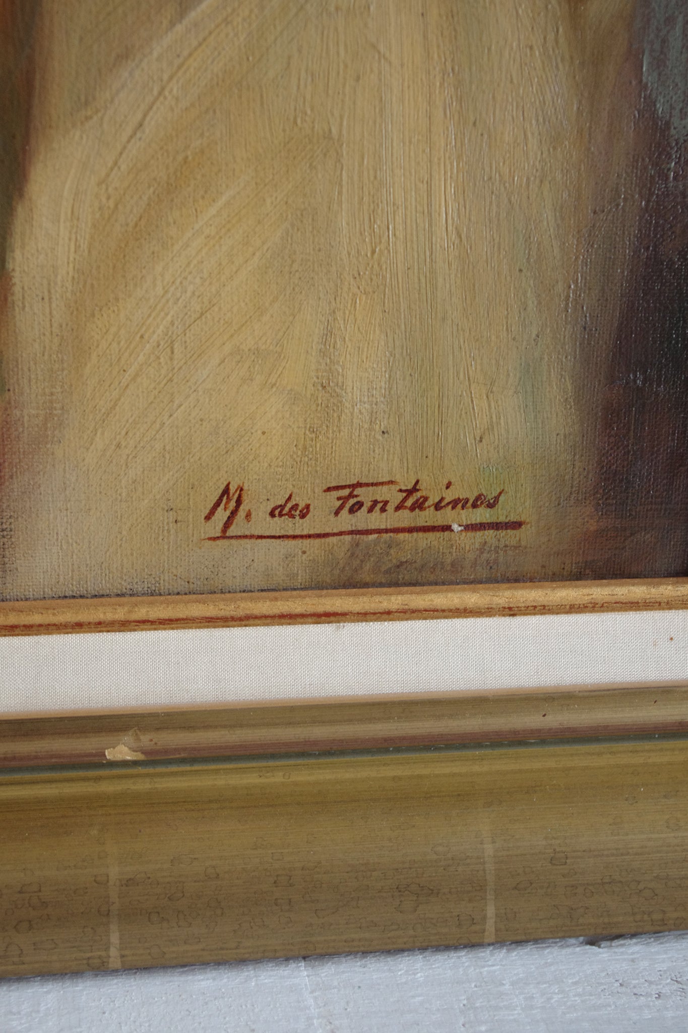 Portrait Homme barbu aux yeux bleus . Huile sur toile . Signée