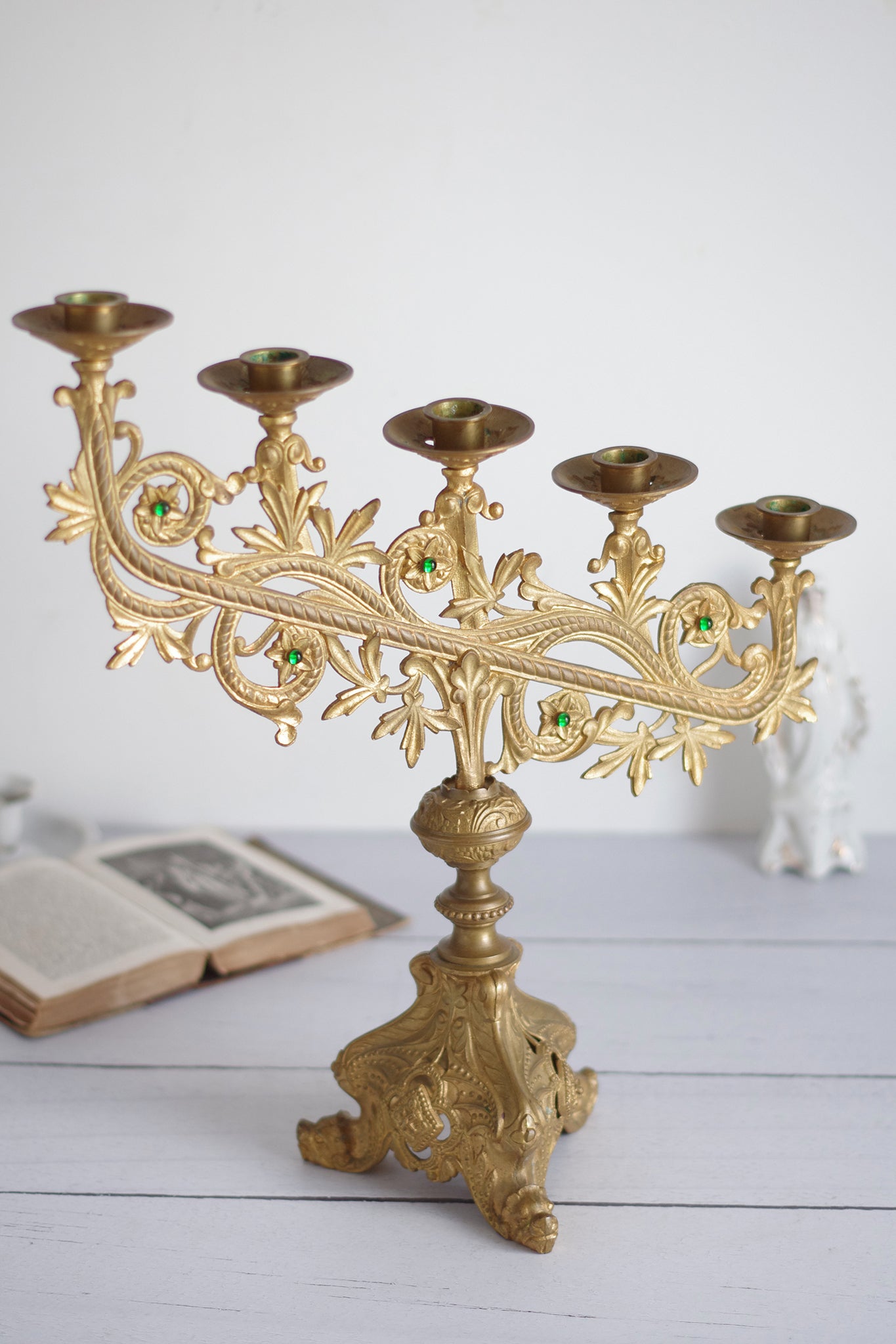 Antique bronze chandelier from the 19th century