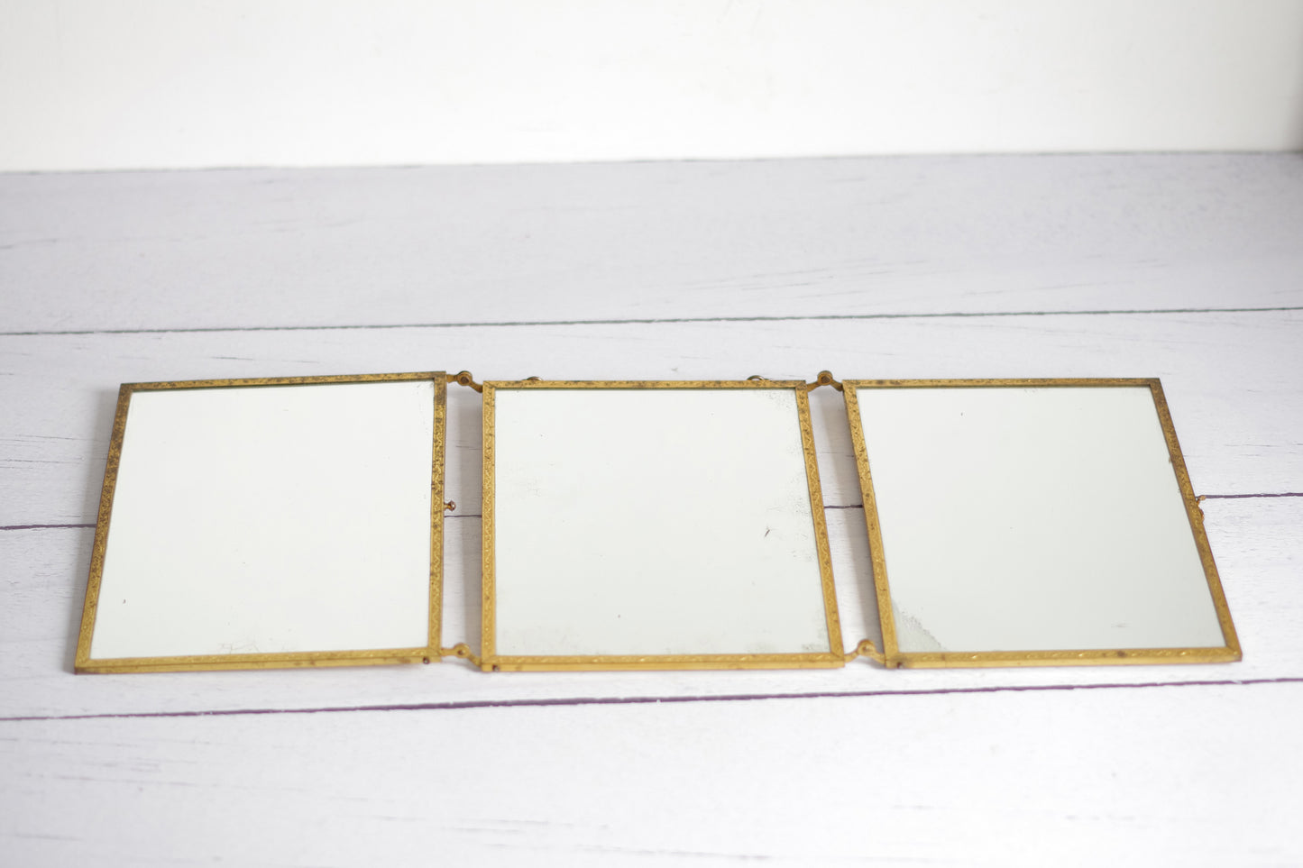 Miroir de barbier triptyque. Fin 19e siècle