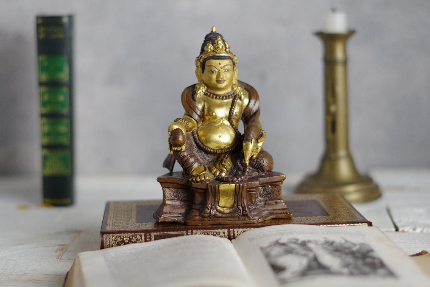 Statuette Boudhiste de Jambhala . Tibet