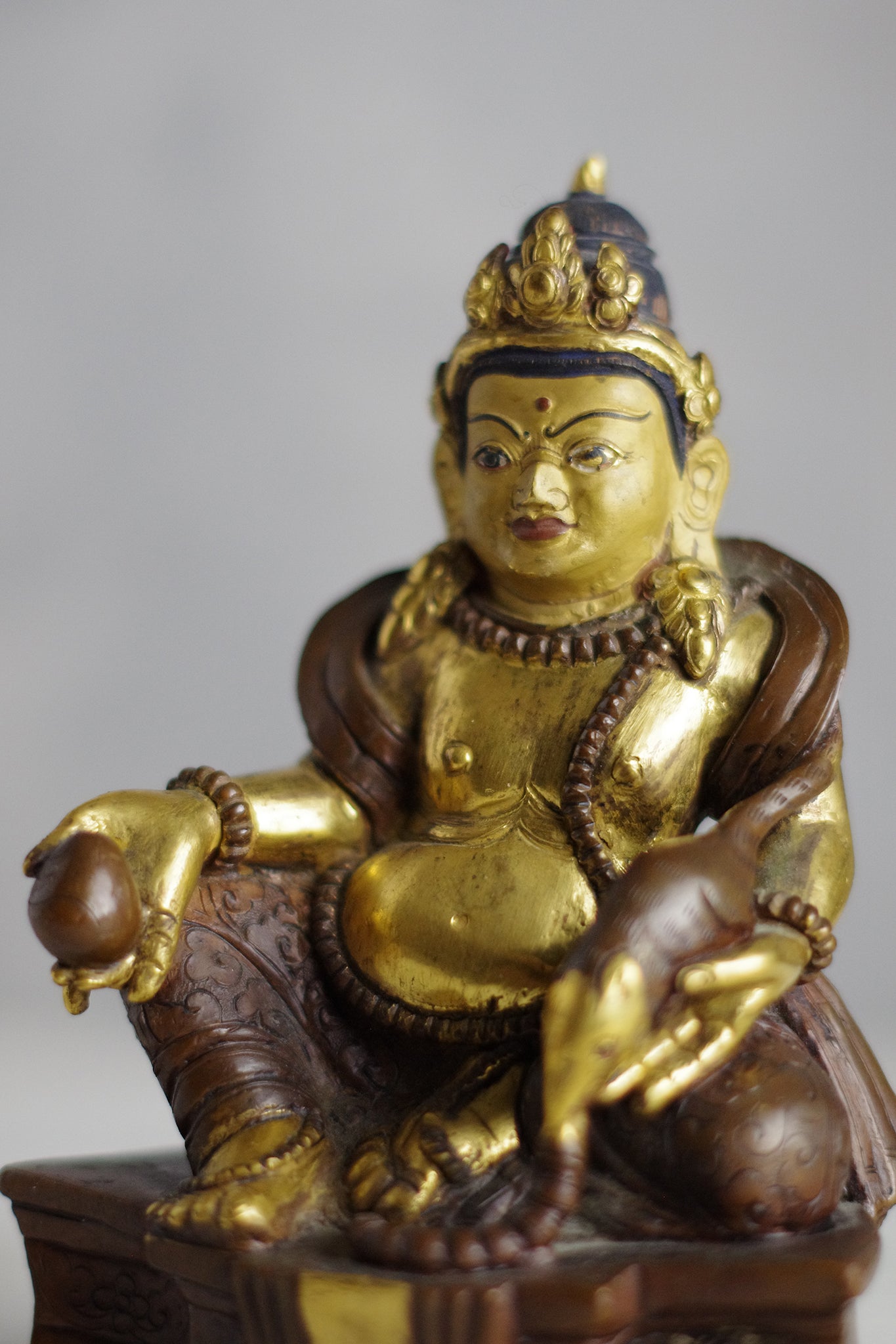Statuette Boudhiste de Jambhala . Tibet