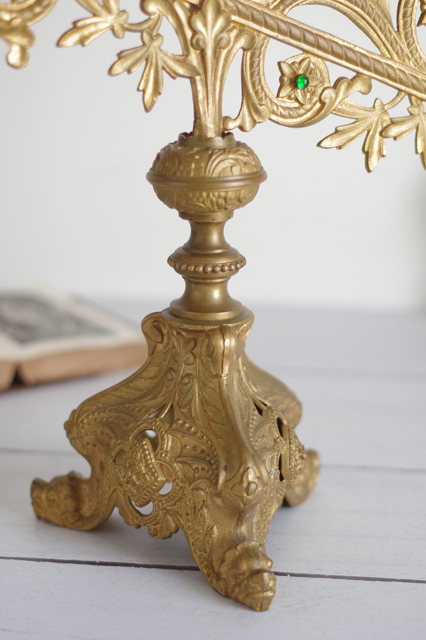 Antique bronze chandelier from the 19th century