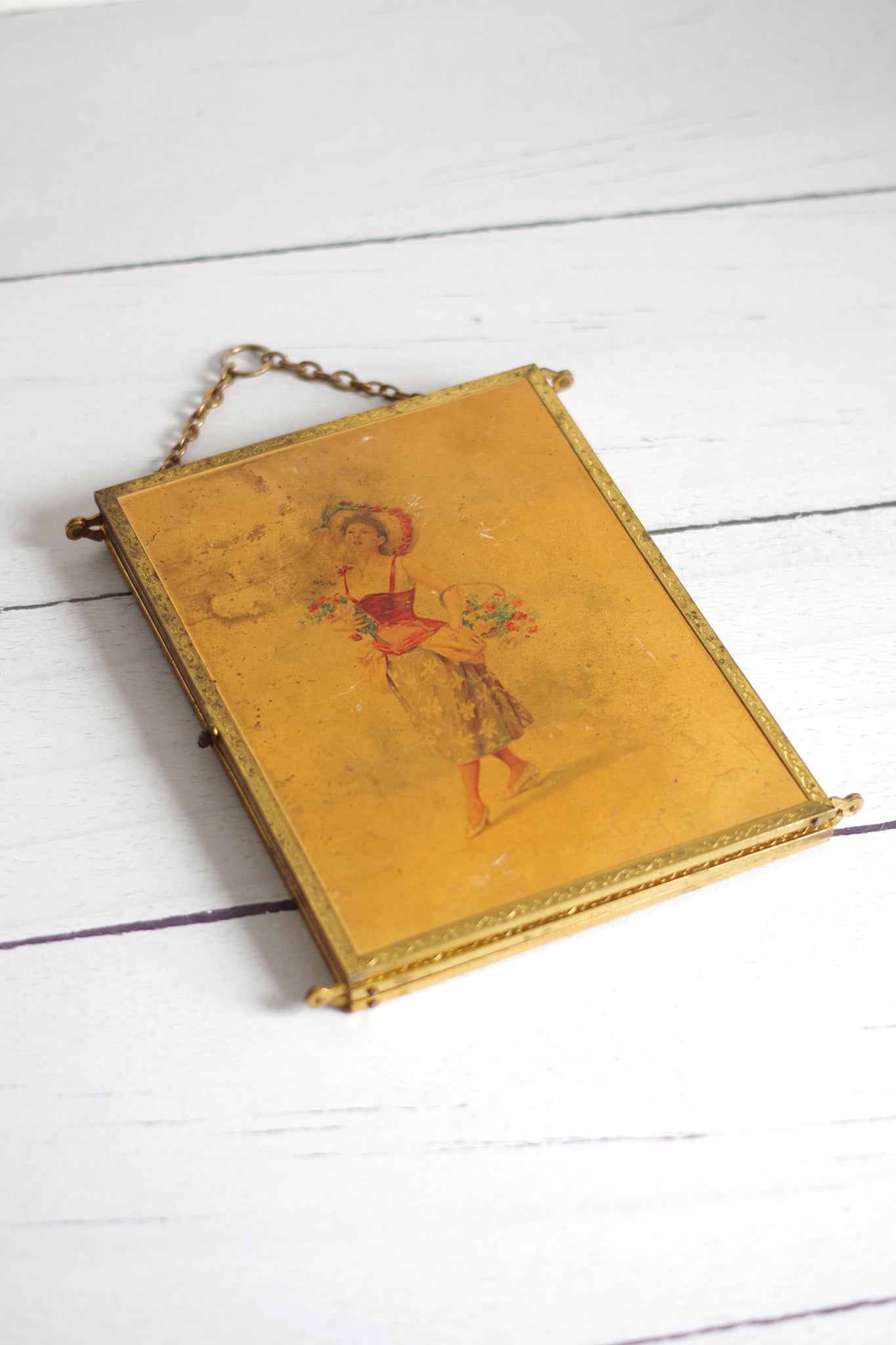 Miroir de barbier triptyque. Fin 19e siècle