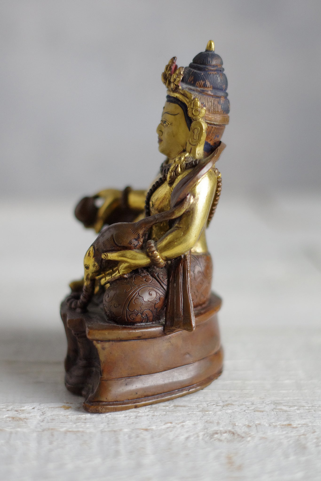 Statuette Boudhiste de Jambhala . Tibet